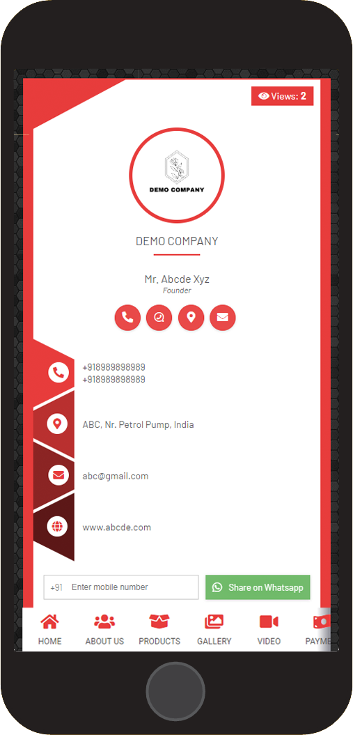 digital visiting card